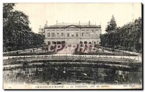 Ansichtskarte AK Chalons Sur Marne La Prefecture Cote du jardin