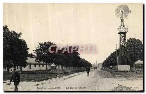 Cartes postales Camp de Chalons La Rue de Chalons Militaria