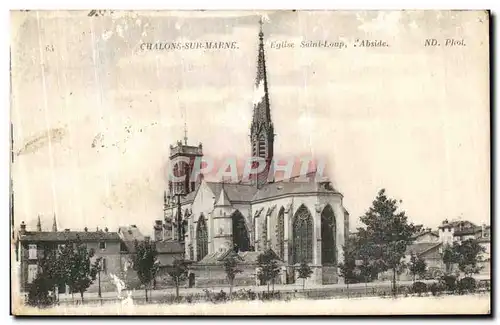 Cartes postales Chalons Sur Marne Eglise Saint Loup Abside