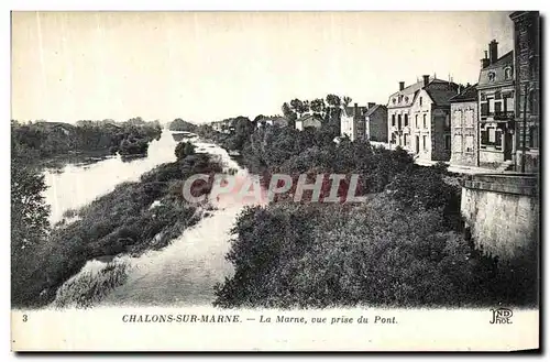 Ansichtskarte AK Chalons Sur Marne La Marne Vue Prise du Pont