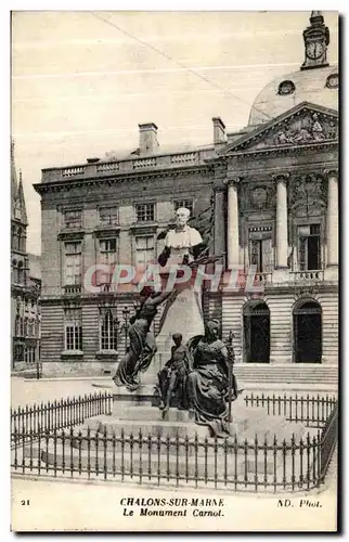 Cartes postales Chalons Sur Marne Le Monument Carnot