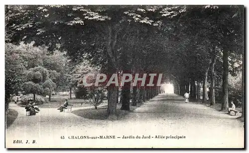 Ansichtskarte AK Chalons Sur Marne Jardin du Jard Allee Principale