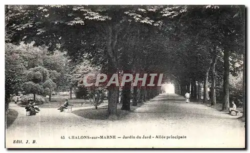 Cartes postales Chalons Sur Marne Jardin du Jard Allee Principale