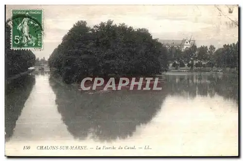 Ansichtskarte AK Chalons Sur Marne La Fourche du Canal