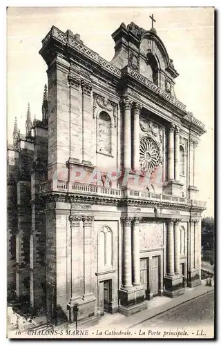 Ansichtskarte AK Chalons Sur Marne La Cathedrale Le Porte Principale