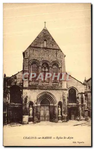 Ansichtskarte AK Chalons Sur Marne Eglise St Alpin