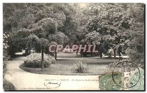 Ansichtskarte AK Chalons Sur Marne Un Coin du Jardin du Jard