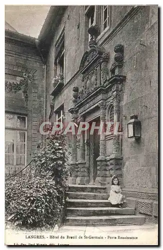 Ansichtskarte AK Langres Hotel du Breuil de St Germain Porte Renaissance Enfant