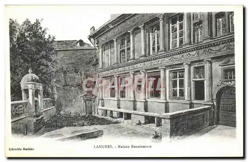 Cartes postales Langres Maison Renaissance