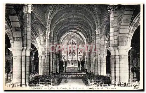 Cartes postales Langres Eglise St Martin la Nef