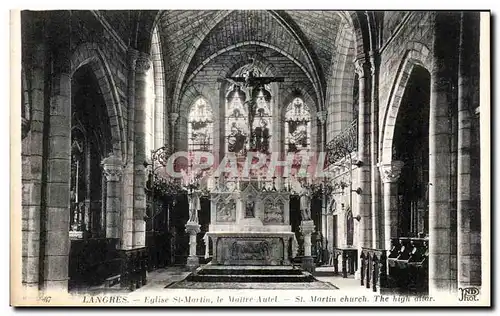 Cartes postales Langres Eglise St Martin la Maitre Autel