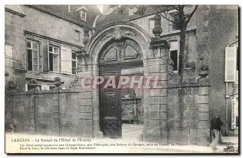 Cartes postales Langres Le Portail de l Hotel de l Eveche