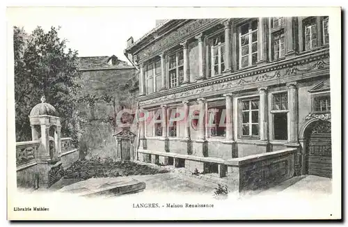 Cartes postales Langres Maison Renaissance