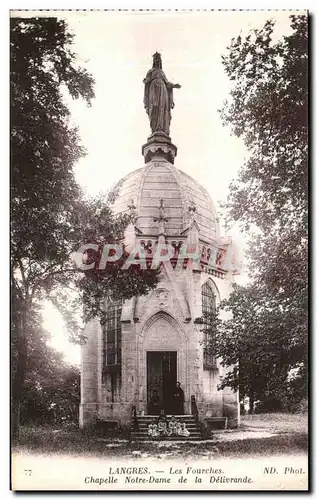 Cartes postales Langres Les Fourches Chapelle Notre Dame De La Delivrande Enfants