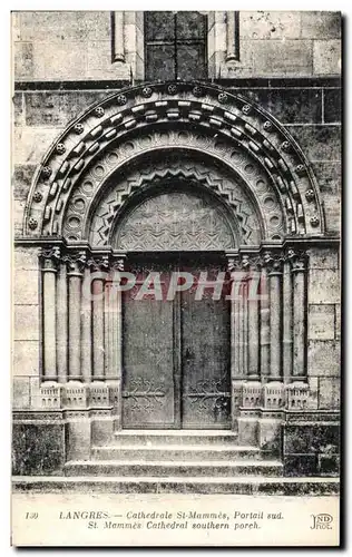 Cartes postales Langres Cathedrale St Mammes Portail sud St Mammes Cathedral Souhern Porch