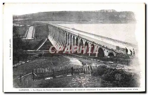 Cartes postales Langres La Digue de Saint Ciergues Allimentant le Canal