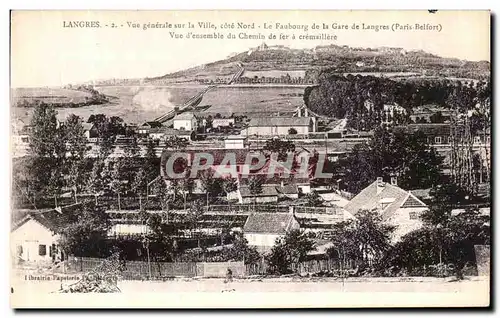 Ansichtskarte AK Langres Vue Generale sur la Ville Cote Nord La Faubourg de la Gare de Langres