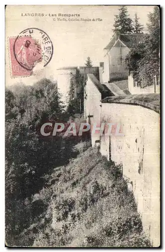 Cartes postales Langres Les Remparts