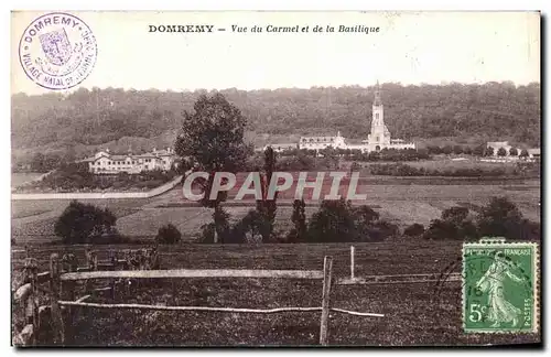 Cartes postales Domremy Vue du Carmel et la Basilique