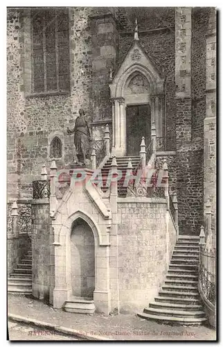 Cartes postales Mayenne Escalier de Notre Dame Statue de Jeanne d arc