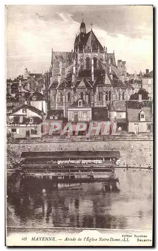 Cartes postales Mayenne Abside de L Eglise Notre Dame