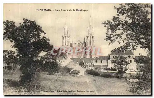 Cartes postales Pontmain Les Tours de La Basilique