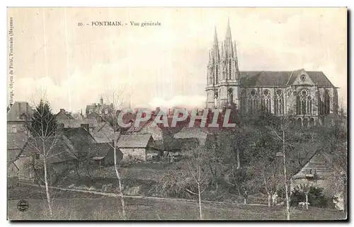 Cartes postales Pontmain Vue Generale Moulin