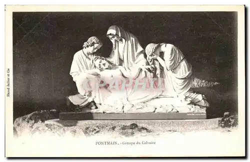 Cartes postales Pontmain Groupe du Calvaire