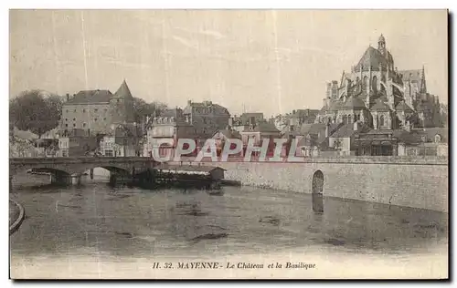 Ansichtskarte AK Mayenne Le Chateau et la Basilique