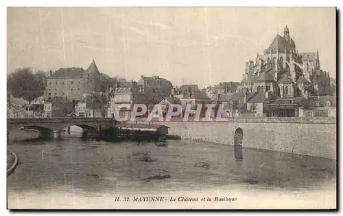 Cartes postales Mayenne Le Chateau et la Basilique