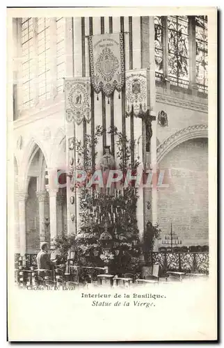 Cartes postales Interieur de la Basilique Statue de la Vierge