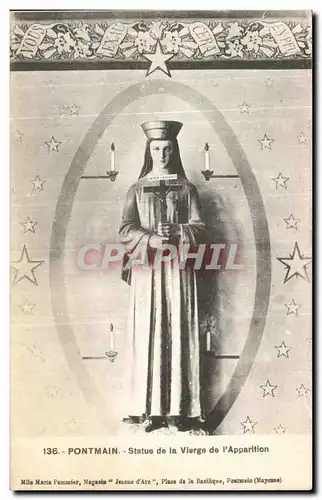 Cartes postales Pontmain Statue de la Vierge de L Apparition
