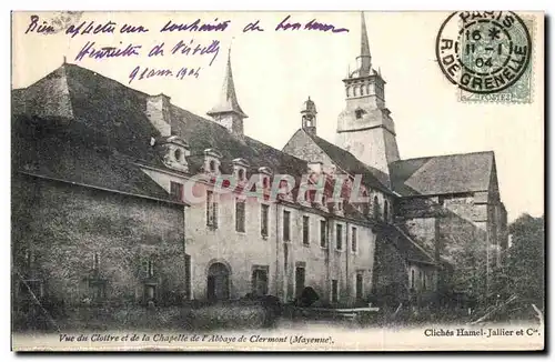 Cartes postales Vue du cloitre et de la chapelle de l abbaye de Clermont