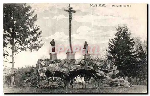 Cartes postales Pontmain Calvaire Rouge