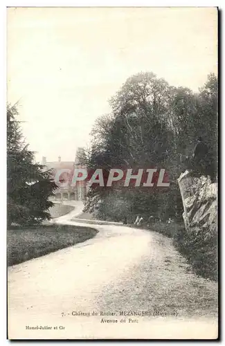 Cartes postales Chateau du Rocher Mezangers Avenue du parc