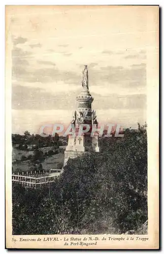 Cartes postales Environs de Laval La Statue de ND du triomphe a la Trappe du Port Ringeard