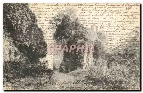 Cartes postales Ruines du chateau de Montjean pres Laval