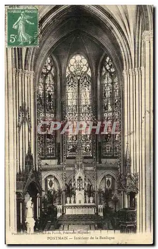 Cartes postales Pontmain Interieur de la Basilique