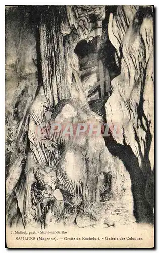Ansichtskarte AK Saulges Mayenne Grotte de Rochefort Galerie des Colonnes