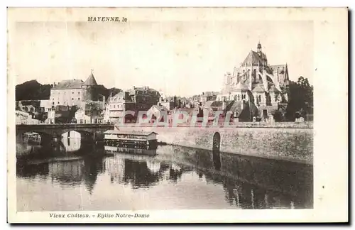 Cartes postales Mayenne Vieux Chateau Eglise Notre Dame