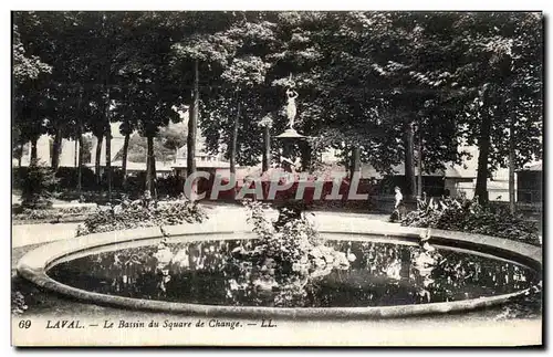 Cartes postales Laval Le Bassin du Square de Change