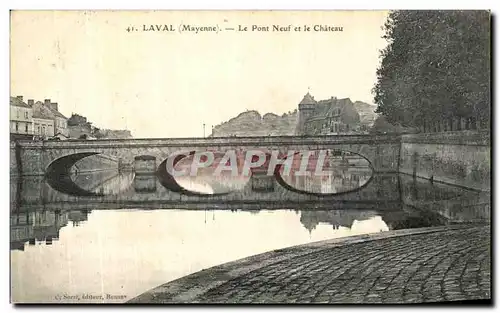 Cartes postales Laval Le Pont Neuf et le Chateau