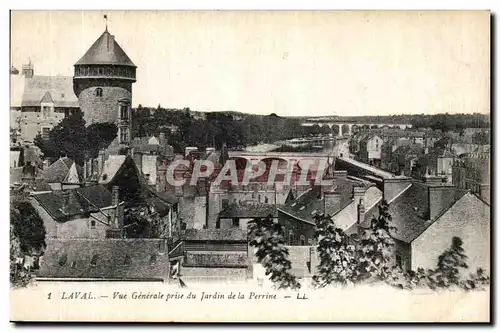Ansichtskarte AK Laval Vue Generale prise du Jardin de la Perrine