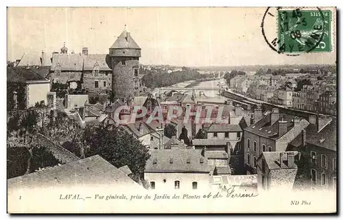 Cartes postales Laval Vue Generale Prise du Jardin des Plantes