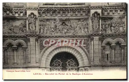 Cartes postales Laval Bas Relief du Portail de la Basilique d Avenieres