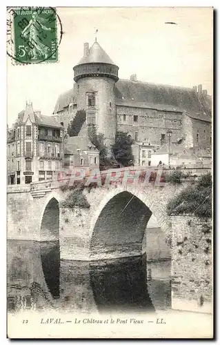 Cartes postales Laval Le Chateau et le Pont Vieux