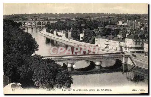 Cartes postales Laval Vue sur la Mayenne prise du Chateau