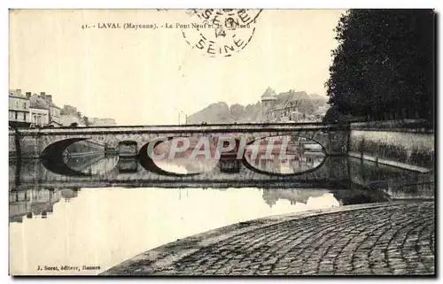 Cartes postales Laval Le Pont Neuf et le Chateau