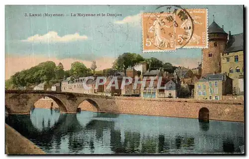 Cartes postales Laval La Mayenne et le Donjon