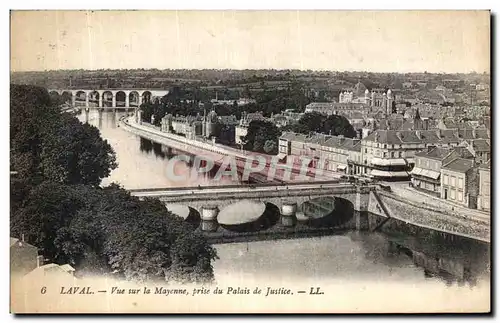 Ansichtskarte AK Laval Vue sur la Mayenne prise du Palais de Justice